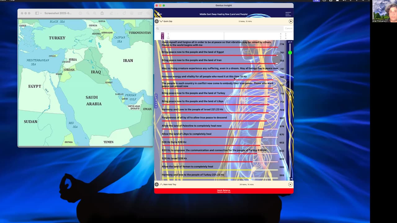Middle East Healing of the People and the Land (Genius Biofeedback Session)
