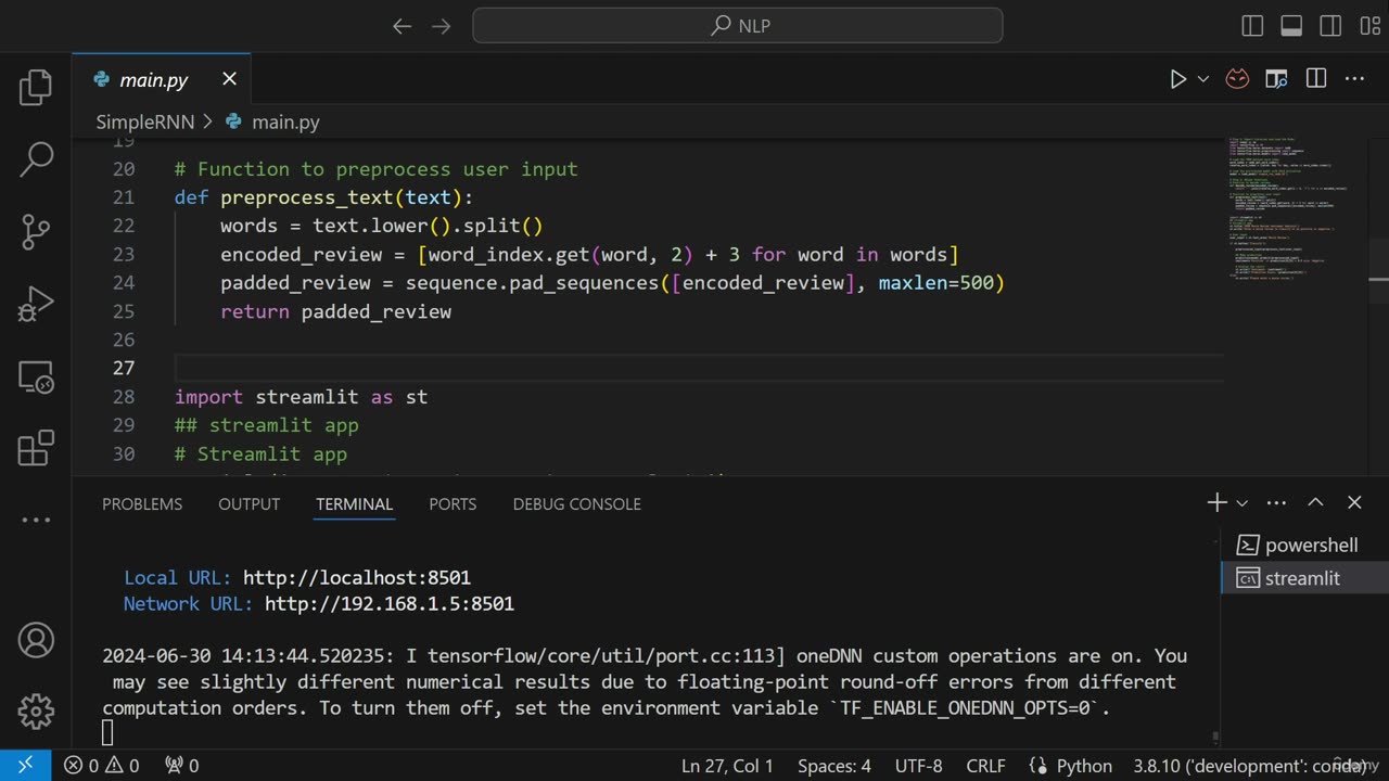 52.7 End To End Streamlit Web App Integrated With RNN And deployment Krish Naik ML