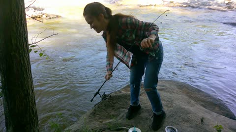 Wifey Poo flicking a Cat