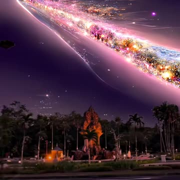 Celestial Cascade: A Universe in Motion