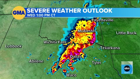 Severe weather causes damage from Texas to New York