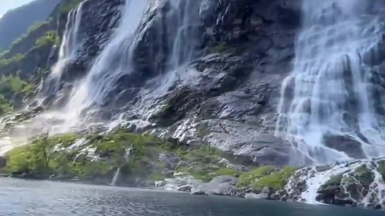 The seven sisters waterfall in Norway