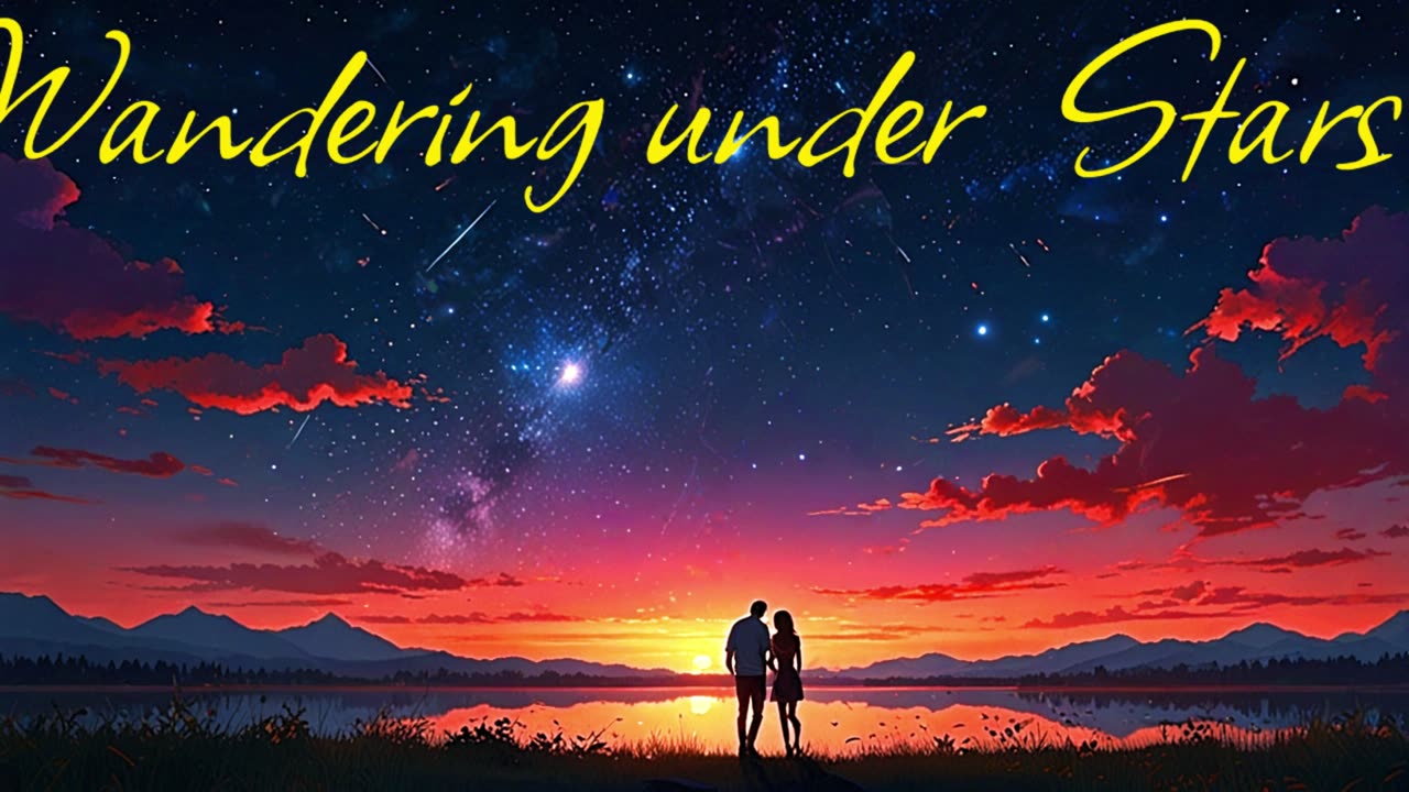 Electronic Music. Song Wandering under the Stars.
