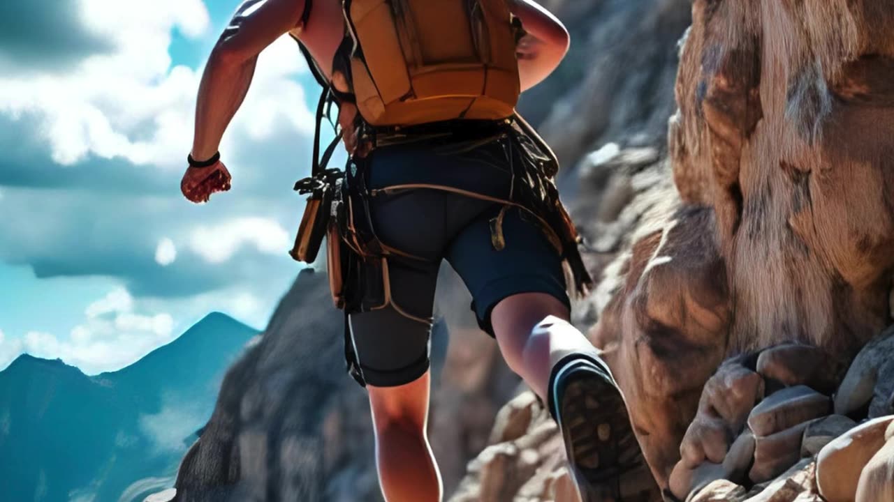 Run up vertical crags