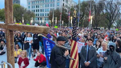 Vigil honouring the life of Charlie Kirk. Thousands gathered in Calgary!