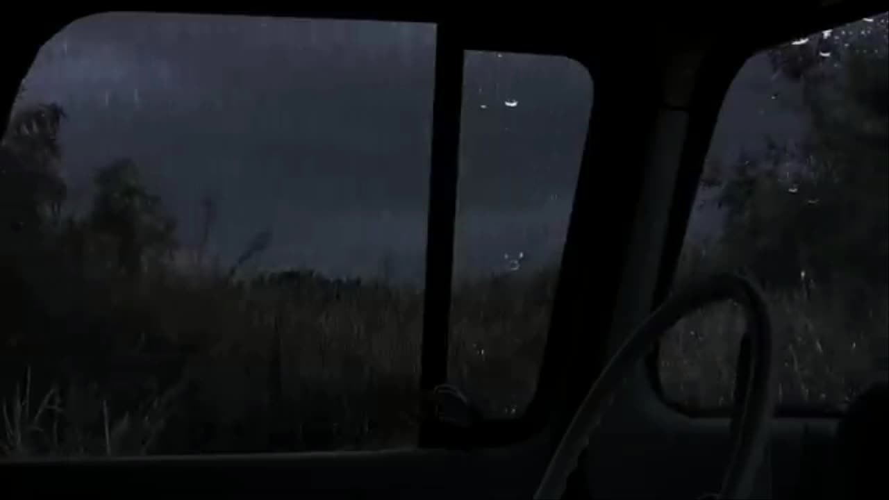 Live rain water inside car good feeling