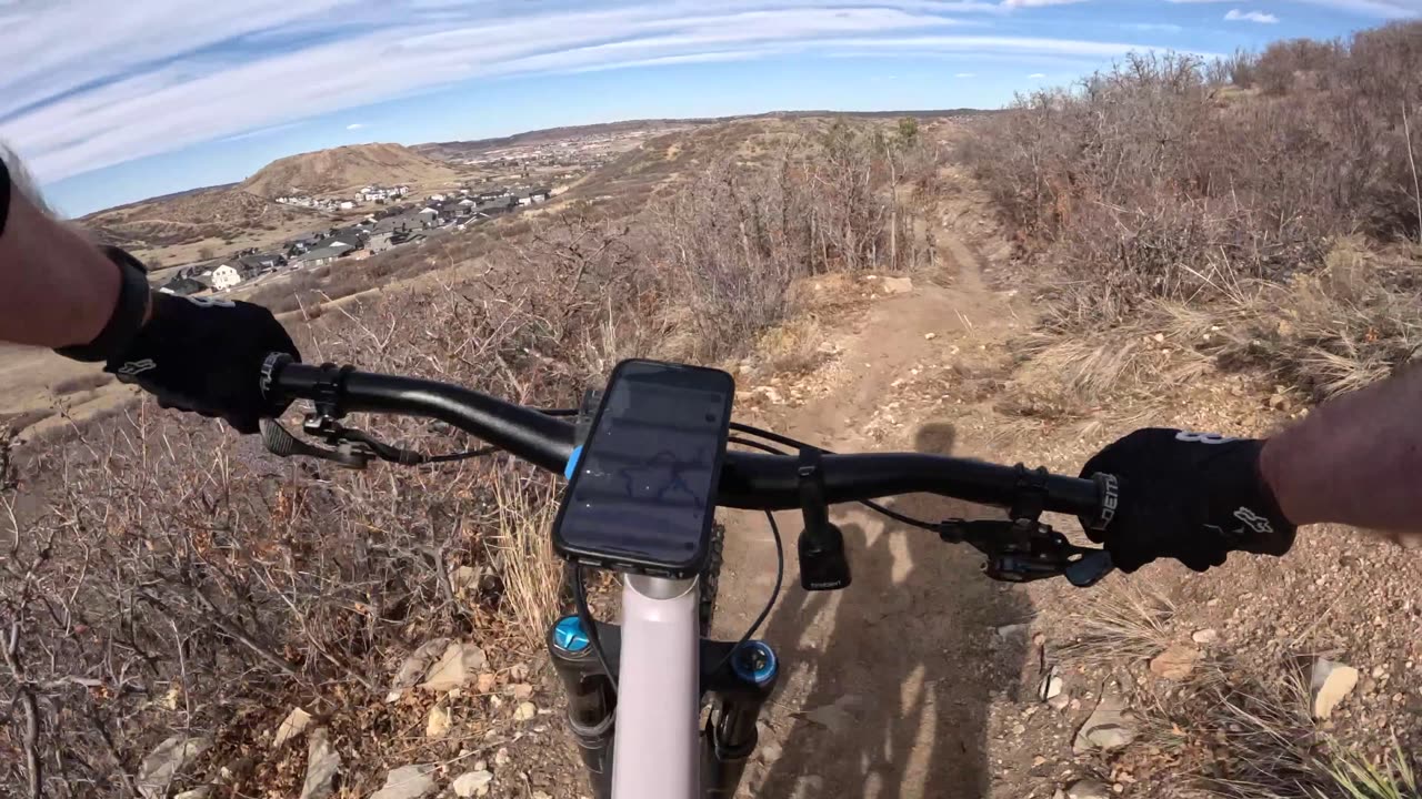 Green Loop - blue flow under zip lines - Philip Miller Park - Castle Rock - Colorado