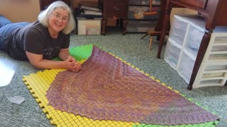 Blocking The Ragpicker Shawl 03-26-25
