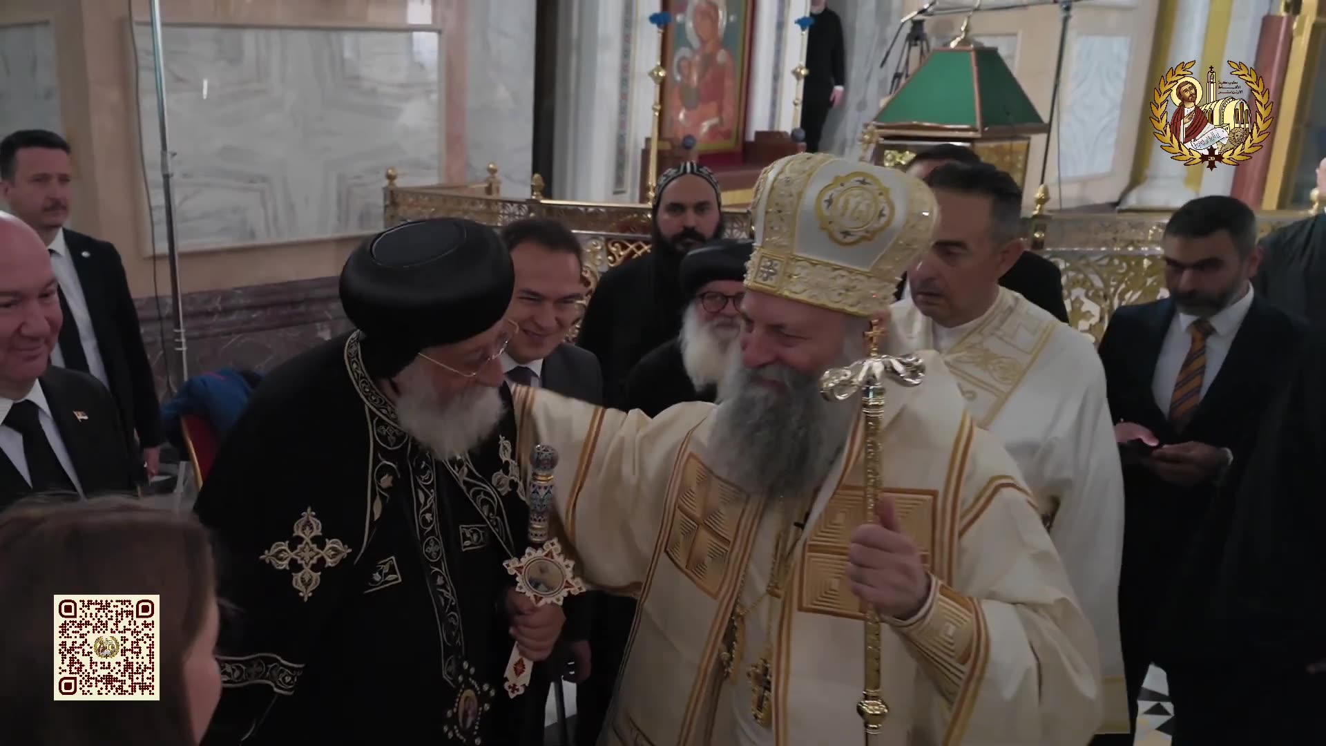 Sarbii VANDUTI, Ereticul Ecumenist Porfirie slujba cu SPURCARE=rugaciune IN COMUN cu MONOFIZITII