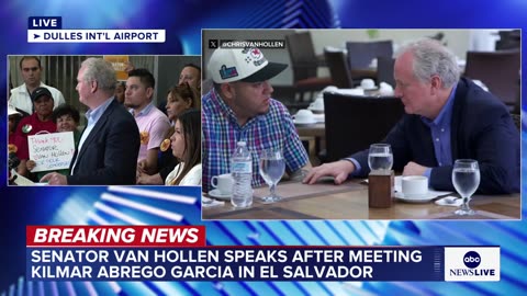Sen. Van Hollen (D) holds news conference after meeting Kilmar Abrego Garcia in El Salvador
