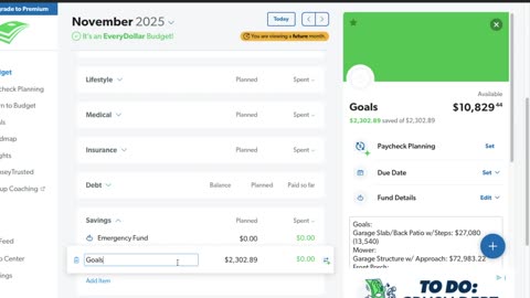 November Budget Setup | Every Dollar | New Savings Goal | 2025