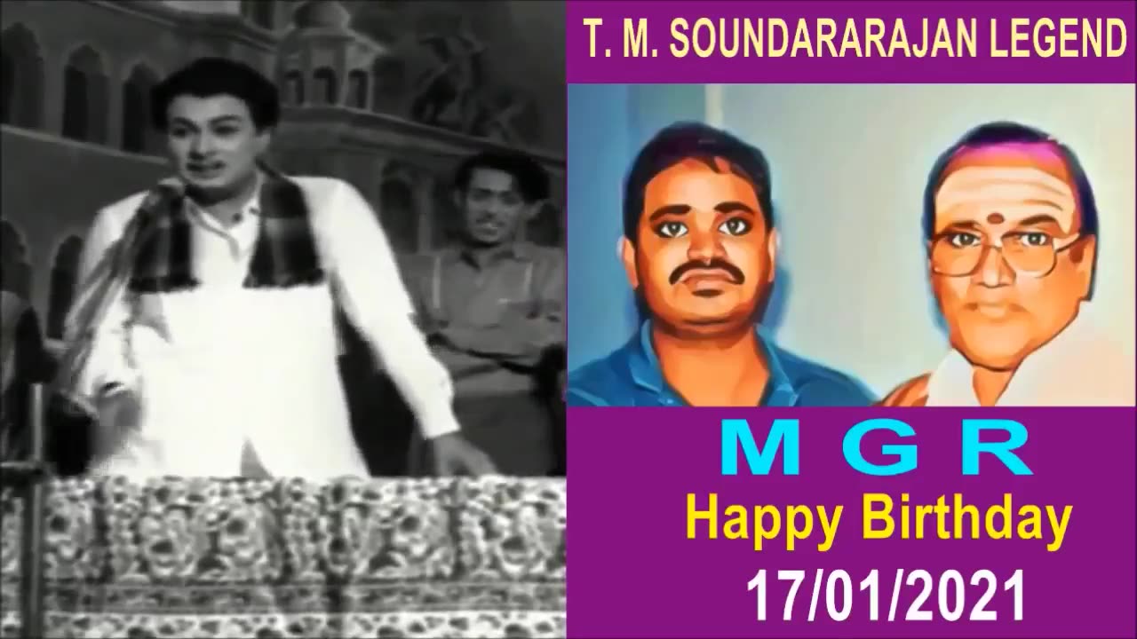 M G R Happy Birthday 17,01,2021