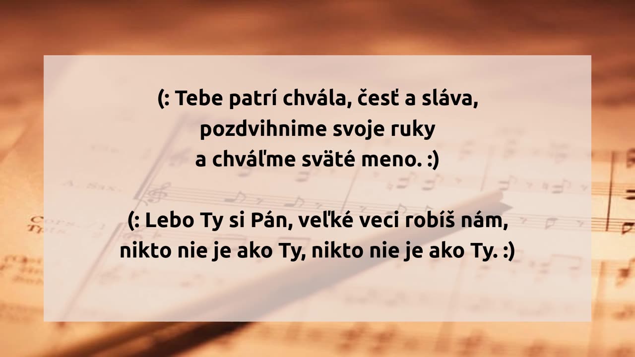 Tebe patrí chvála