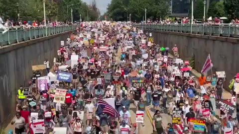 Leftists are STORMING the streets of Washington DC to protest against the drop in crime