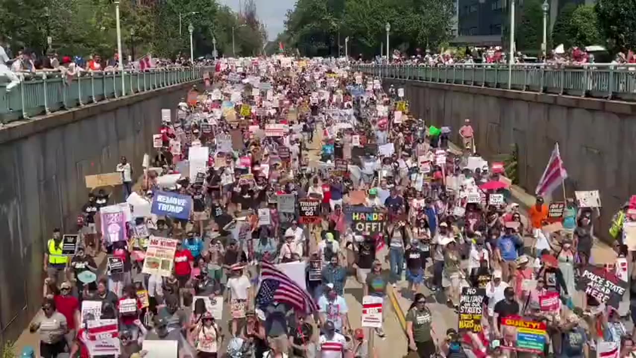 Leftists are STORMING the streets of Washington DC to protest against the drop in crime