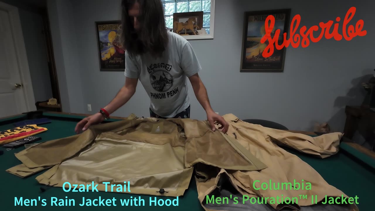 Comparing Ozark trail rain jacket and Columbia Men's Pouration™ II Jacket