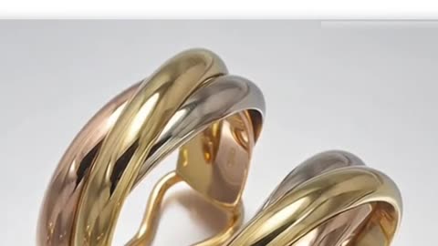 Authentic Cartier Trinity 3-Color Hoop Earrings | 18K Yellow Gold, White Gold, & Rose Gold