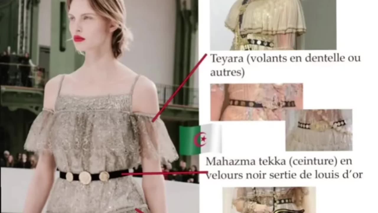 <Stolen traditional Algerian bride dress by French company Chanal>