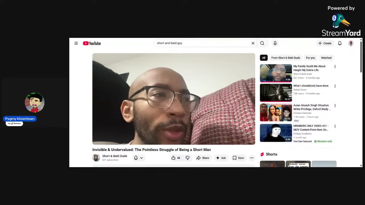 I'm spiraling right now (being a short man)