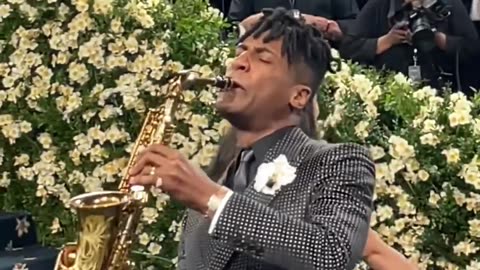 Met Gala 2025 Jon Baptiste Playing The Saxophone!