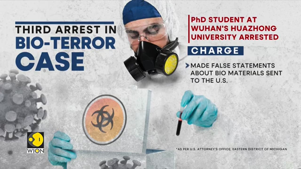Chinese National arrested for Biological Material smuggling into us|WIONS