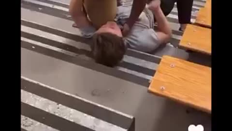 Black bully attacks small White child