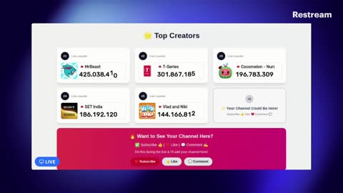 TOP 5 Sub count
