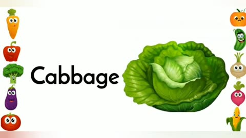 learn vegetables names in english for nursery kid
