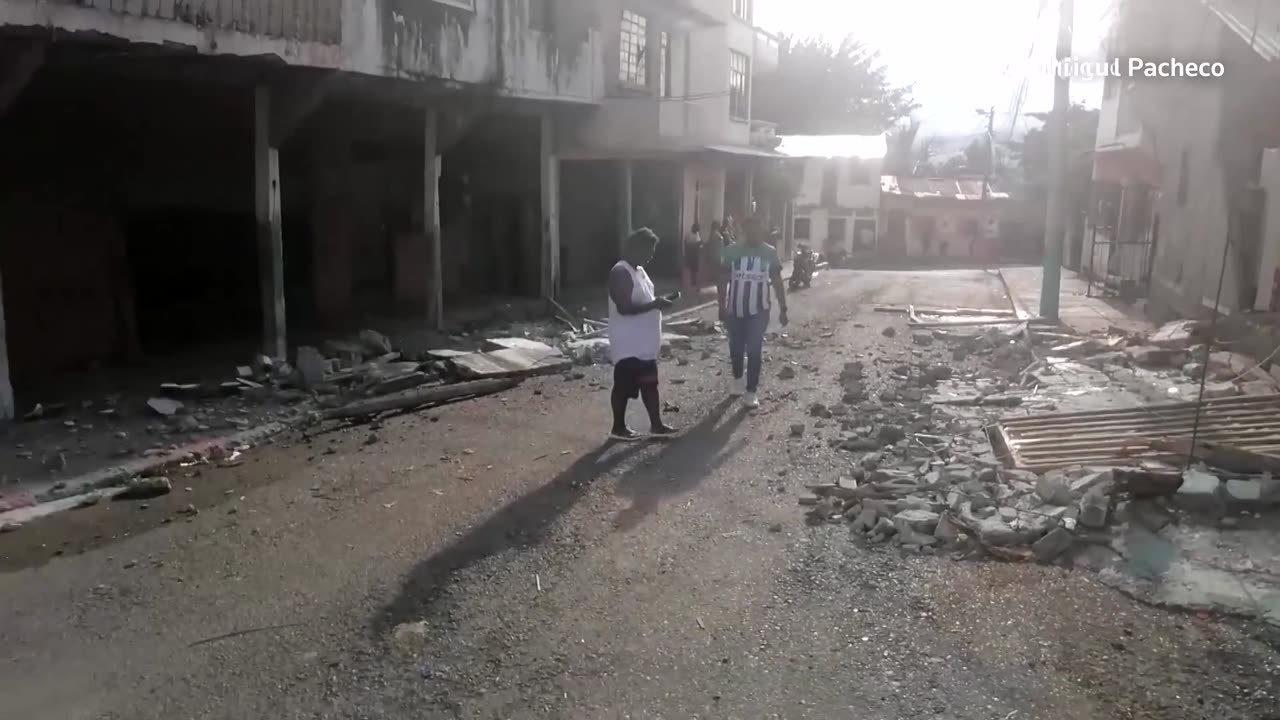 Buildings damaged after 6.3 magnitude earthquake hits Ecuador