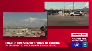 JD Vance Escorts Charlie Kirk's Casket to Phoenix Aboard Air Force Two