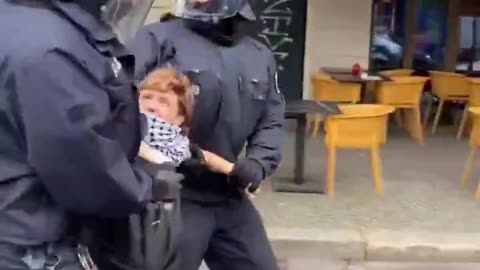 German Police in Action — Not-So-Polite Officers in Black Load a Frau into a Paddy Wagon 😁