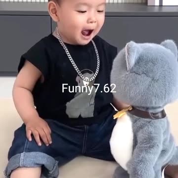 Baby's Adorable Chat with Teddy!