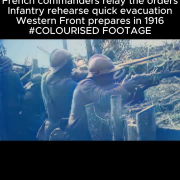 French and English commanders plan trench defence and evacuation drills 1916.