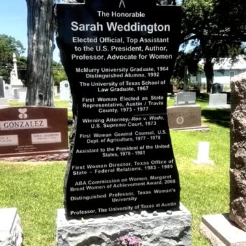 FAMOUS GRAVES - VOL. 641: SARAH WEDDINGTON