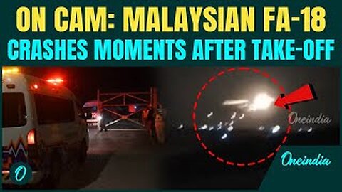 US-Made Malaysian FA-18 Jet CRASHES After Takeoff | Fighter Jet Turns Into Fireball