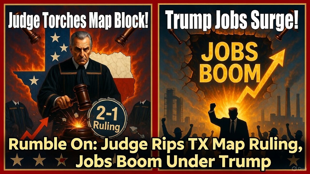 Rumble On: Judge Rips TX Map Ruling, Jobs Boom Under Trump - Ep. 293, 11/21/25