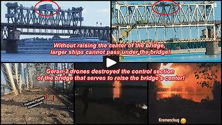Kremenchuk: Russian Geran-2 UAV-s strike Kriukiv Bridge and infrastructure