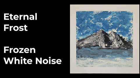Cold Wax Oil Painting Demo | Abstract Mountains + Winter Wind Sounds