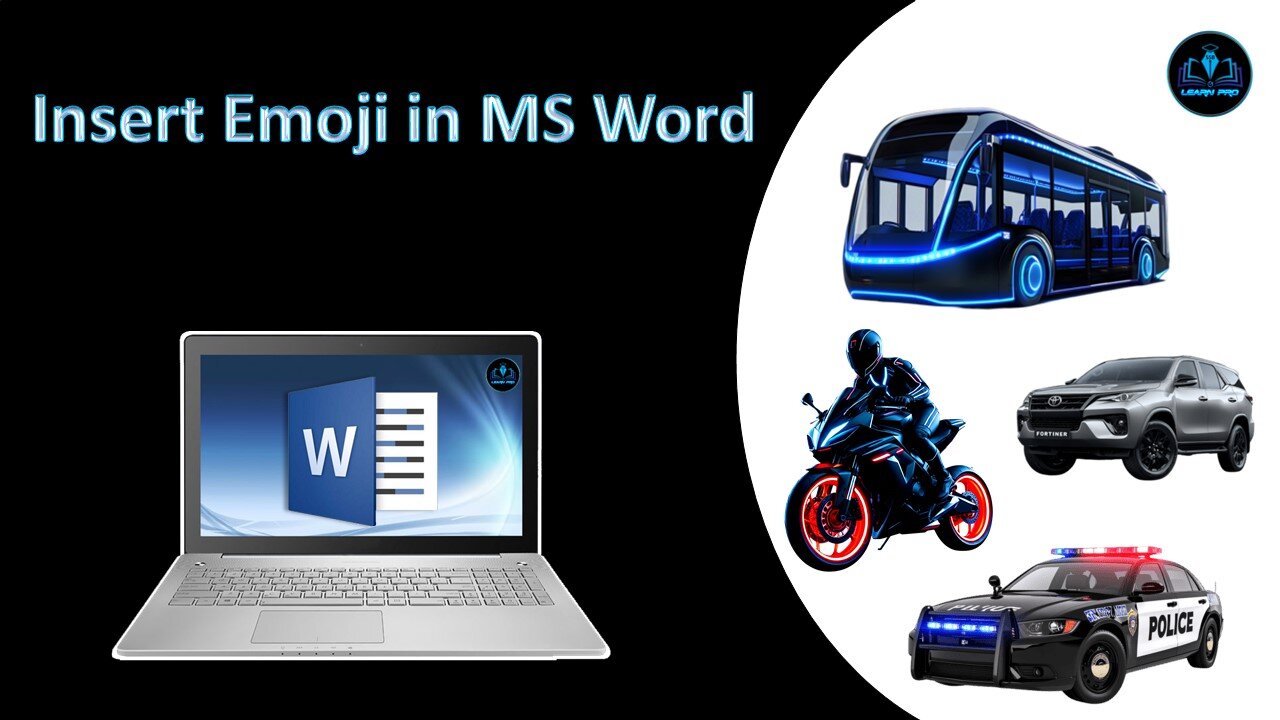 Insert Vehicle emoji in MS Word | 🏍🚓 |