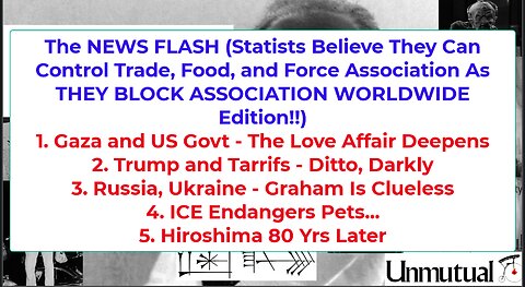 Liberty Conspiracy LIVE 8-5-25 FEMA-Israel Love Rumor, Tariff Terror Expands, Hiroshima
