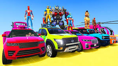 “GTA V Superhero Drift Challenge – Spider-Man & Black Panther Take on the Curve!”