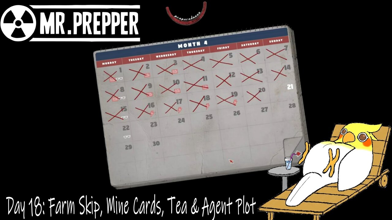 Day 18: Farm Skip, Mine Cards, Tea & Agent Plot