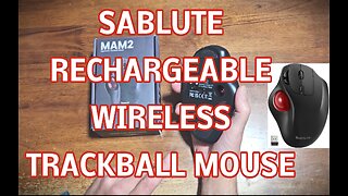 SABLUTE Wireless Trackball Mouse, rechargeable, Bluetooth, USB