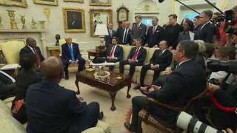 President Trump Participates in a Bilateral Meeting with the President of South Africa