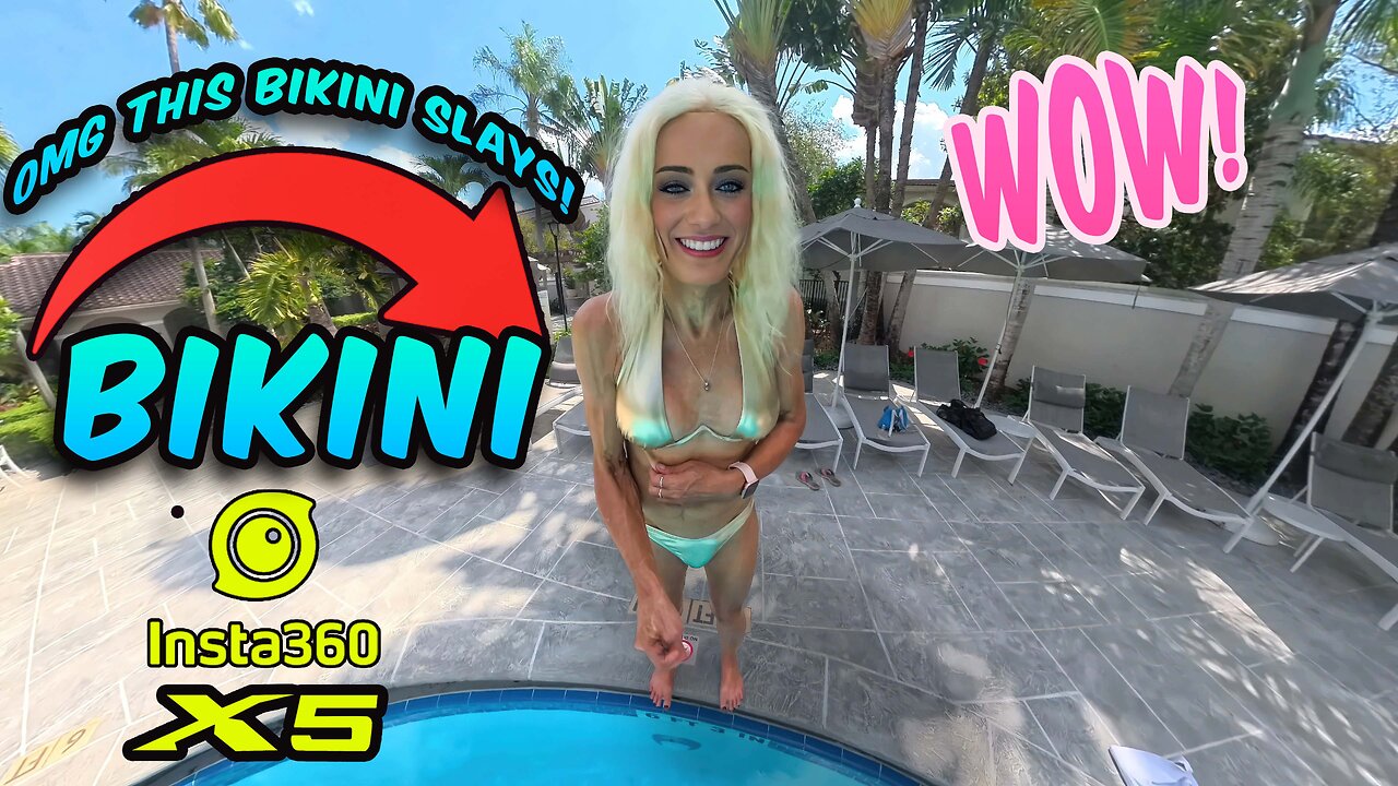 She SLAYED in This Bikini! 👙 Insta360 X5 Pool POV
