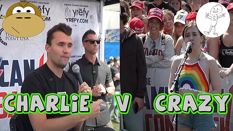 Charlie Kirk v Crazy Gen Z Lib - Monkey in the Morning