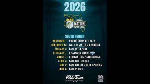 BASS Nation Kayak Series Florida - Tournaments I Plan to Fish