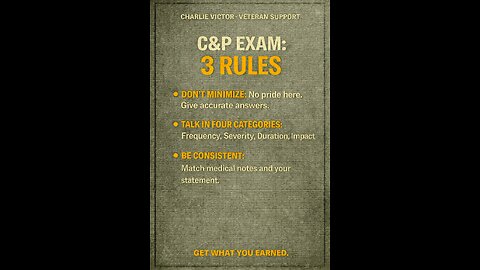 VA Disability Tip: C&P Exam