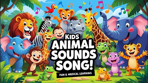 Kids Animal Sounds Song 🦁🐘 | Fun Safari Learning with Animal Voices | Musical ABC Adventure