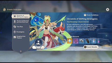 Chronicle of Shifting Stratagems Event - Genshin Impact - Version 5.6